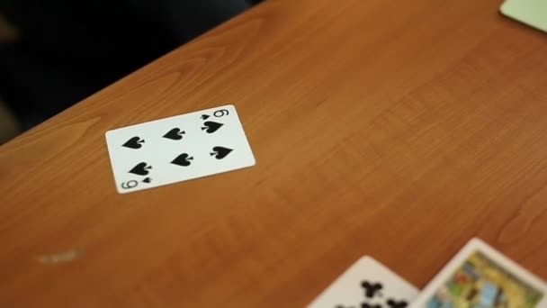 Insanlar oyun kartları — Stok video