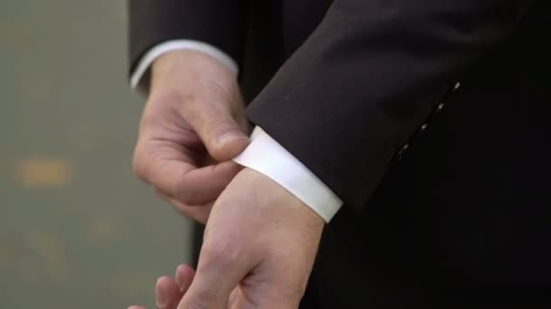 Man wearing suit close up — Stock Video