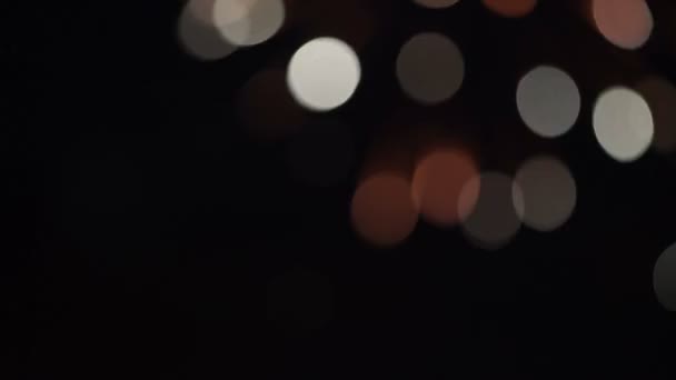 在晚上的烟花散景 — 图库视频影像