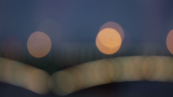 夜のボケ味でセント ・ ピーターズバーグの橋 — ストック動画