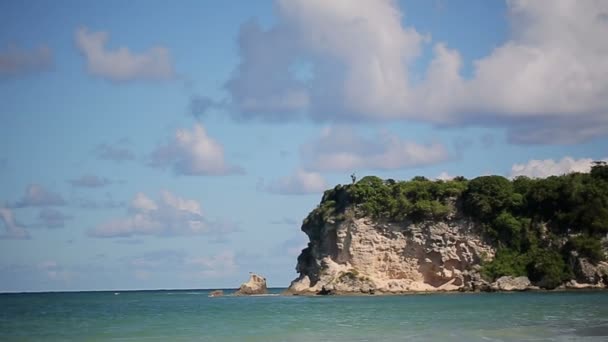 Laut Karibia dan pantai — Stok Video