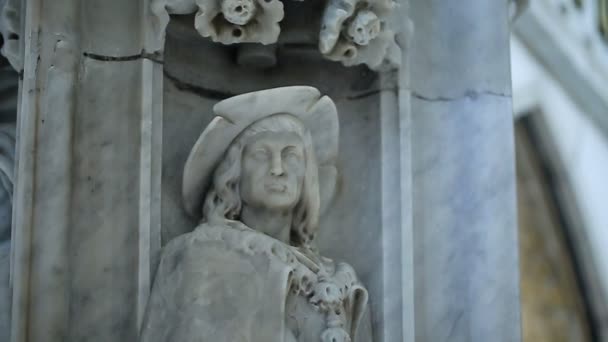 Памятник Колумбу — стоковое видео