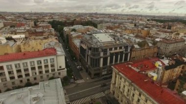 Saint-Petersburg tarihi merkezinin havadan görünümü
