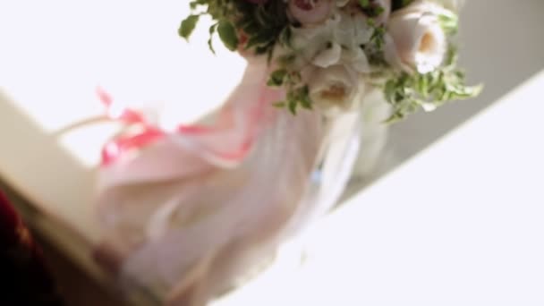 Bunga pernikahan buket — Stok Video