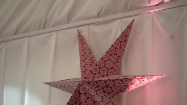 Paper star decoration — Stock Video