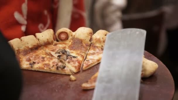 ピザの切削部分 — ストック動画