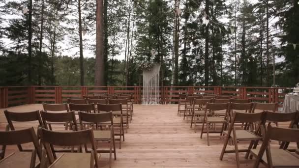 Lugar de ceremonia de boda — Vídeo de stock