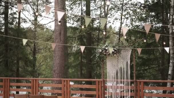 Esküvői szertartás hely — Stock videók
