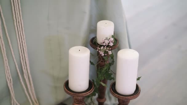 Candles party decoration — Stock Video