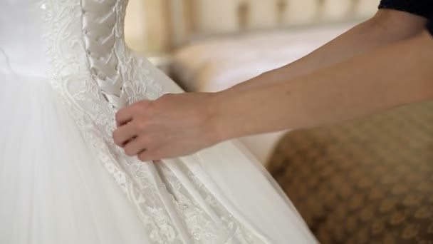 Весільне плаття — стокове відео