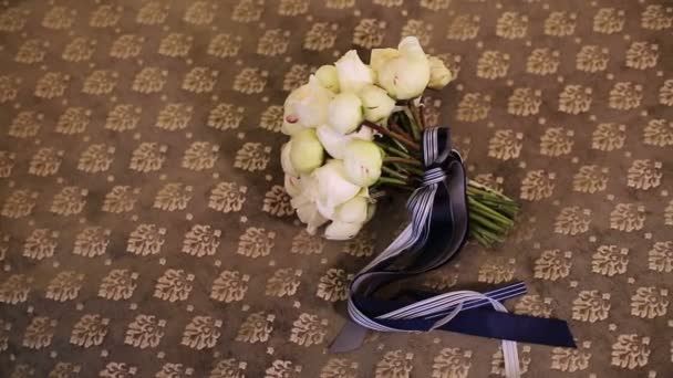 白牡丹花束 — 图库视频影像