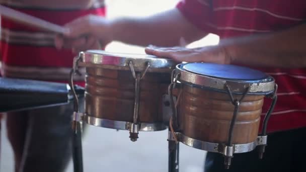 Man playing percussion — Stock Video