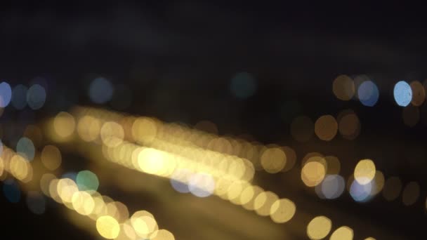 Borrão de luz da cidade à noite — Vídeo de Stock