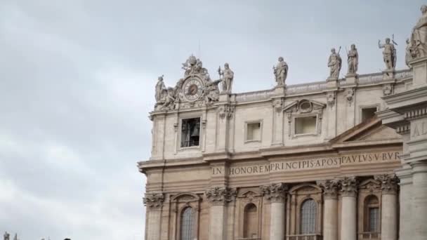 St. Peters náměstí - Vatikán, Řím — Stock video