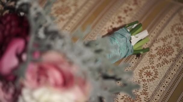 Buchet de nunta flori — Videoclip de stoc