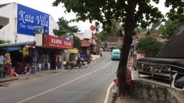 Phuket, Tayland - 20 Aralık 2014: Tayland, Asya sokak Phuket bulutlu gün