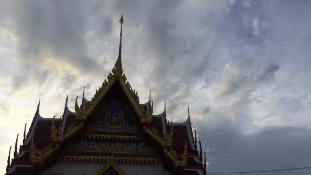 Asijský chrám silueta — Stock video