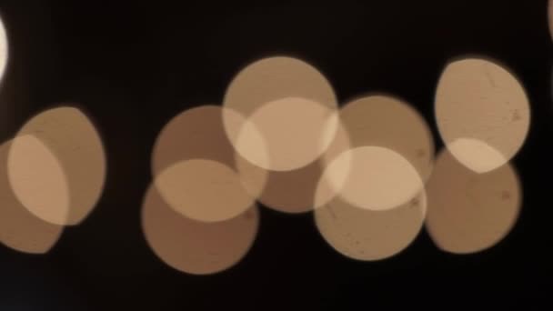 Lampu blur bokeh di latar belakang hitam — Stok Video