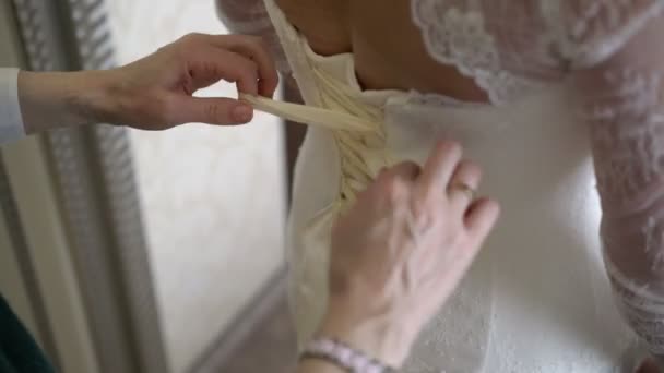 Mariée porter robe de mariée — Video