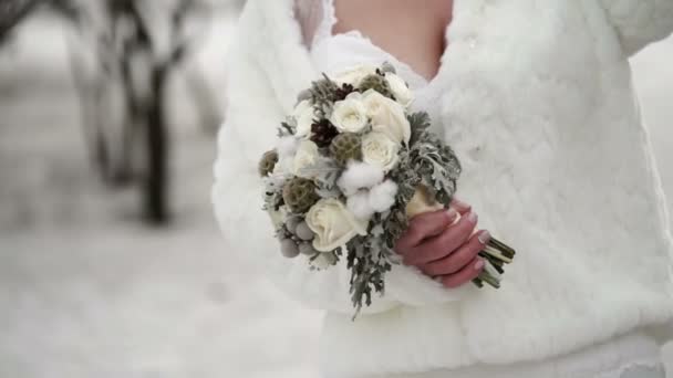 Menyasszony bouquet — Stock videók