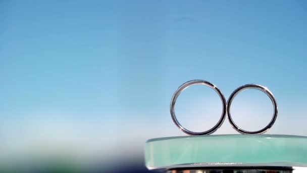 在户外的结婚戒指 — 图库视频影像