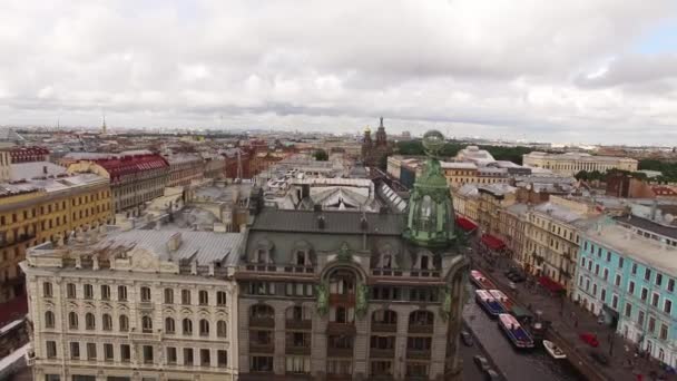 Bride and groom on a roof — Stock Video