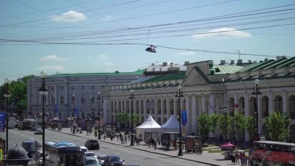 Saint-Petersburg, Rusko-16. června 2017: Něvský — Stock video