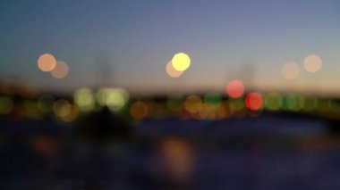 Şehir ışıkları bulanıklık