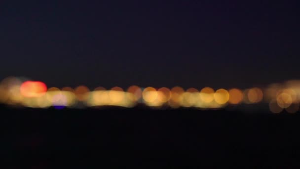 City lights blur — Stock Video