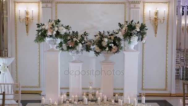 Bougies décoration lors de la cérémonie de mariage — Video