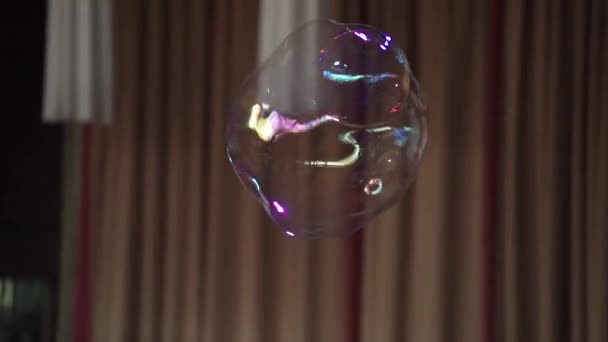 Big soap bubble — Stock Video