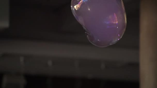 Big soap bubble — Stock Video
