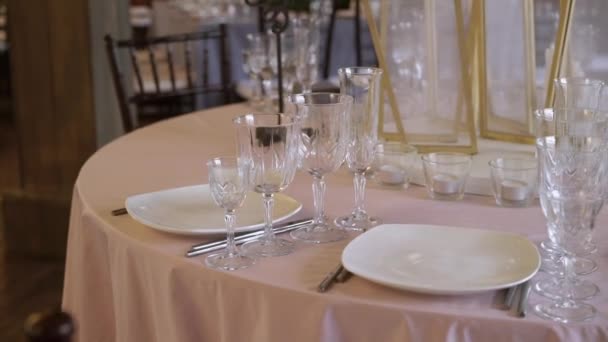 Table celebration decoration — Stock Video