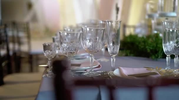 Decoração celebração mesa — Vídeo de Stock