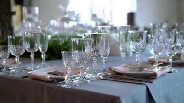Table celebration decoration — Stock Video