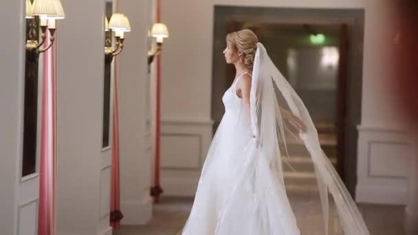 Sposa posa per lo sposo — Video Stock