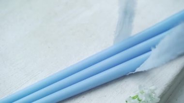 Mum şeritler dekorasyon