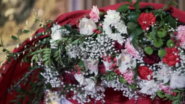 Dekorasyon düğün töreni — Stok video