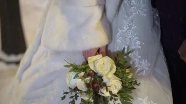 Sposa con bouquet — Video Stock