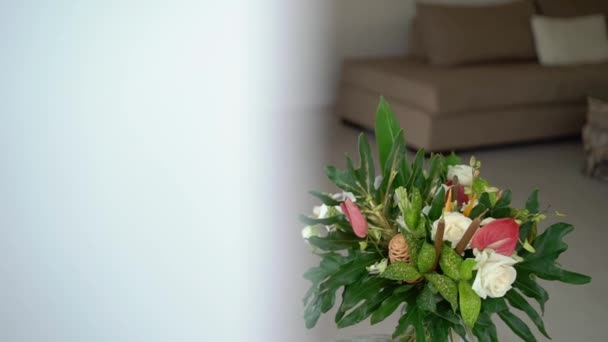 Bouquet da sposa tropiale — Video Stock
