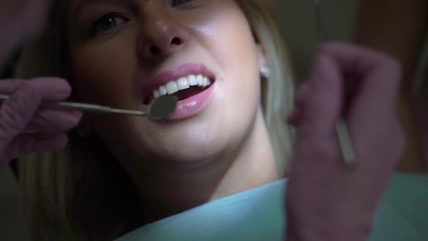Diş Kliniği hastada — Stok video