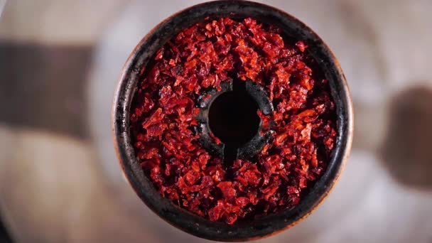水烟盆里的红烟 — 图库视频影像