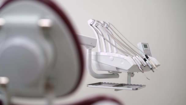 Оборудование стоматологической клиники — стоковое видео