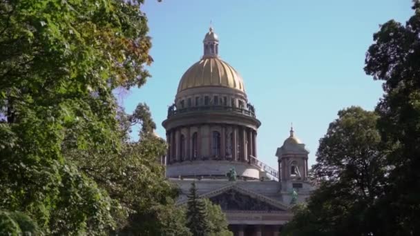 Catedral Isaacs en San Petersburgo, Rusia . — Vídeos de Stock