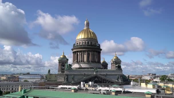 Isaacs Katedrali Saint-Petersburg, Rusya. — Stok video