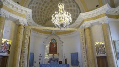 Saint-Petersburg, Rusya - 4 Ağustos 2019: Kilise katedrali veya kapalı bir tapınak. Hıristiyanlık dini.