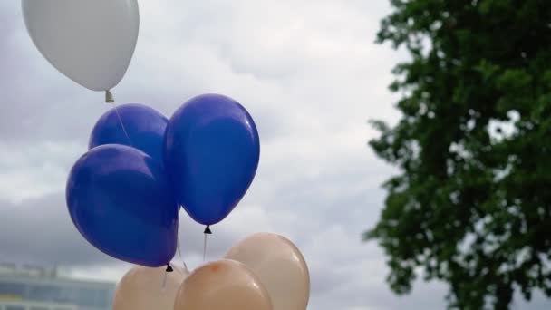 Ballons à la fête décorés . — Video