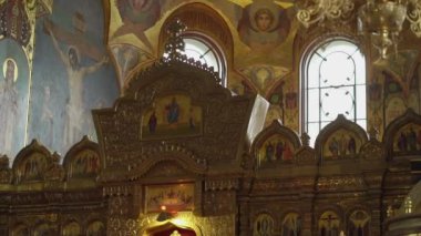 Saint-Petersburg, Rusya - 4 Ağustos 2019: Kilise katedrali veya kapalı bir tapınak. Hıristiyanlık dini.