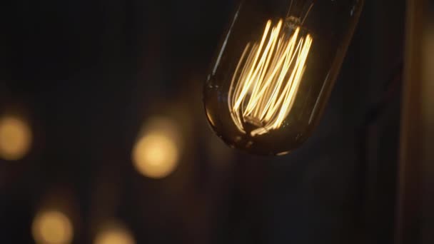 ガーランドのランプ電球。光の装飾 — ストック動画