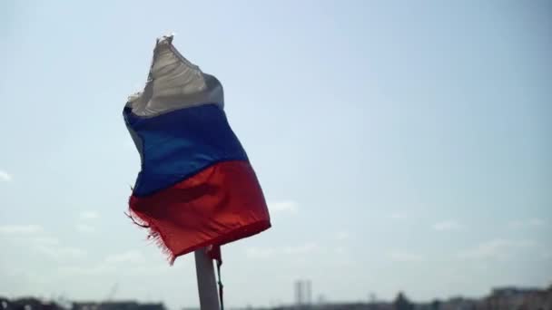 Bandeira russa acenando — Vídeo de Stock